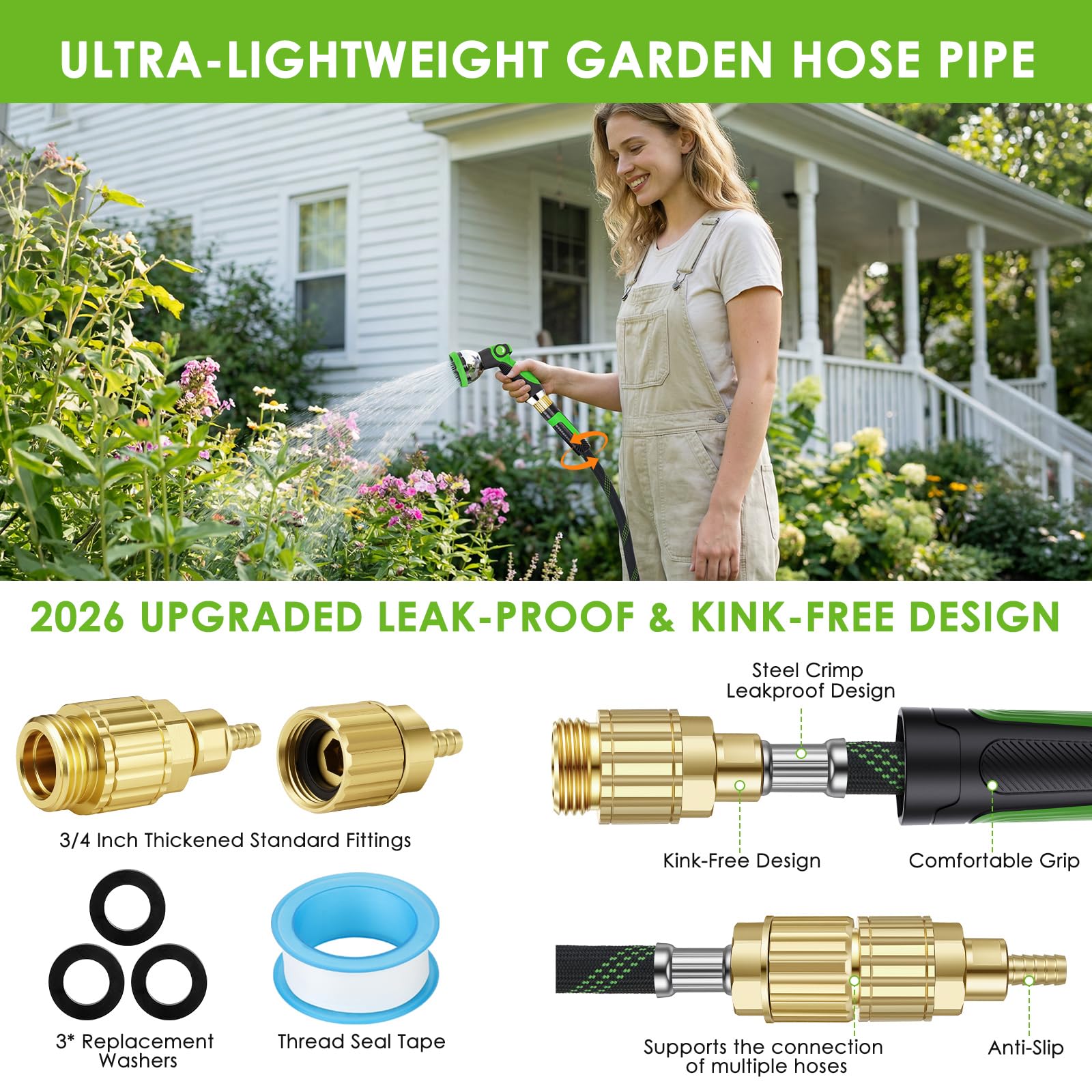 HORTICORA 5-layer inner tube visible, indicating durable performance under pressure.
