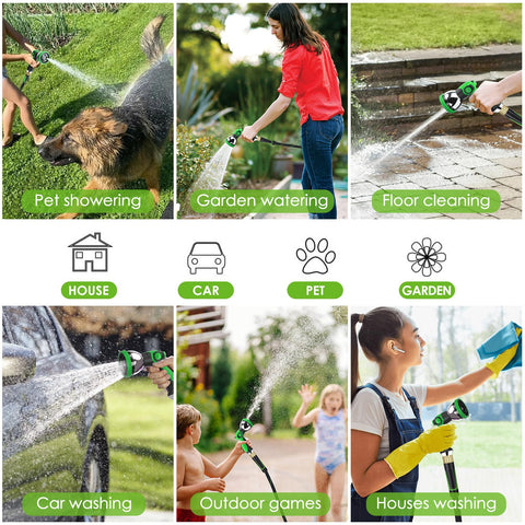 HORTICORA thumb-control nozzle with ergonomic grip for precise flow.