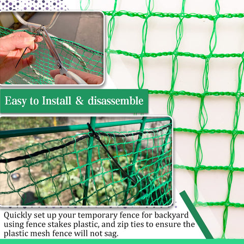 Hortifan UV-resistant plastic mesh enduring sun and weather.