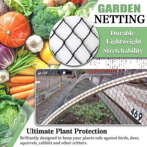 HORTIFAN Bird Netting shields fruit trees and vegetables while letting light.