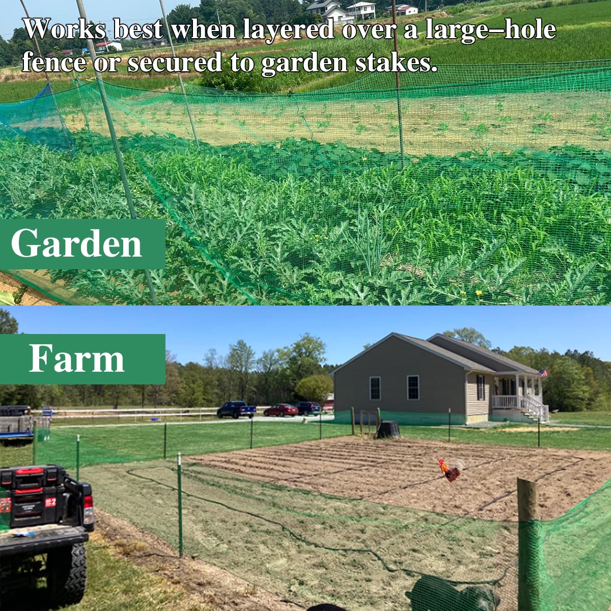 HORTIFAN animal barrier in action protects pets and poultry