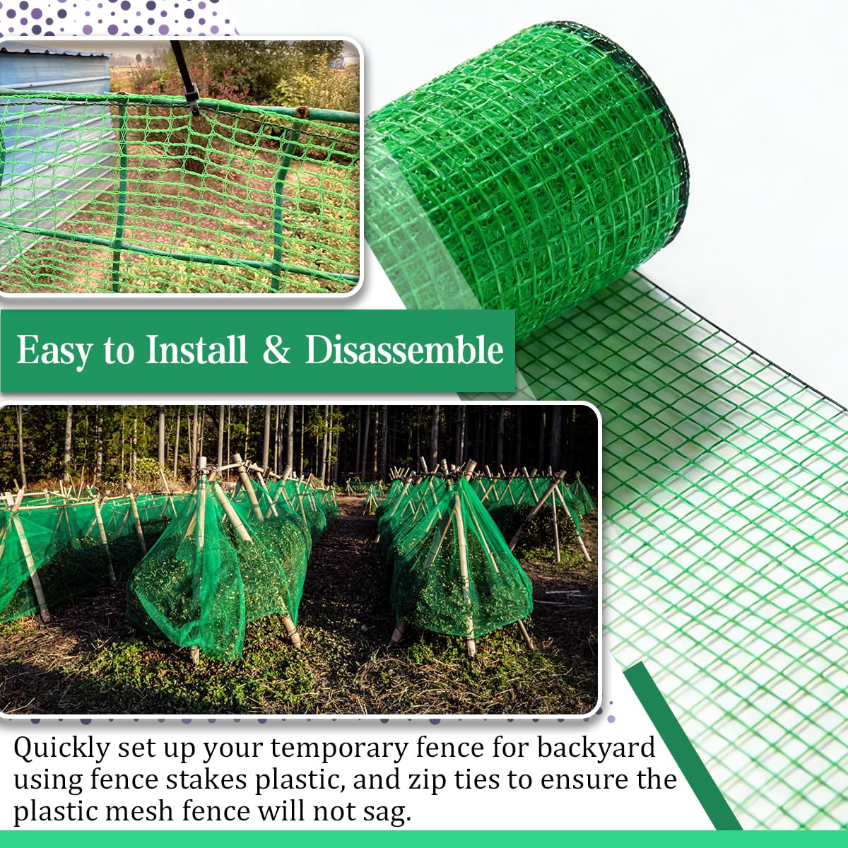 HORTIFAN installation on posts shows versatile straight or curved layouts