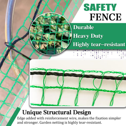 Hortifan garden fence installation with zip ties showing quick setup.
