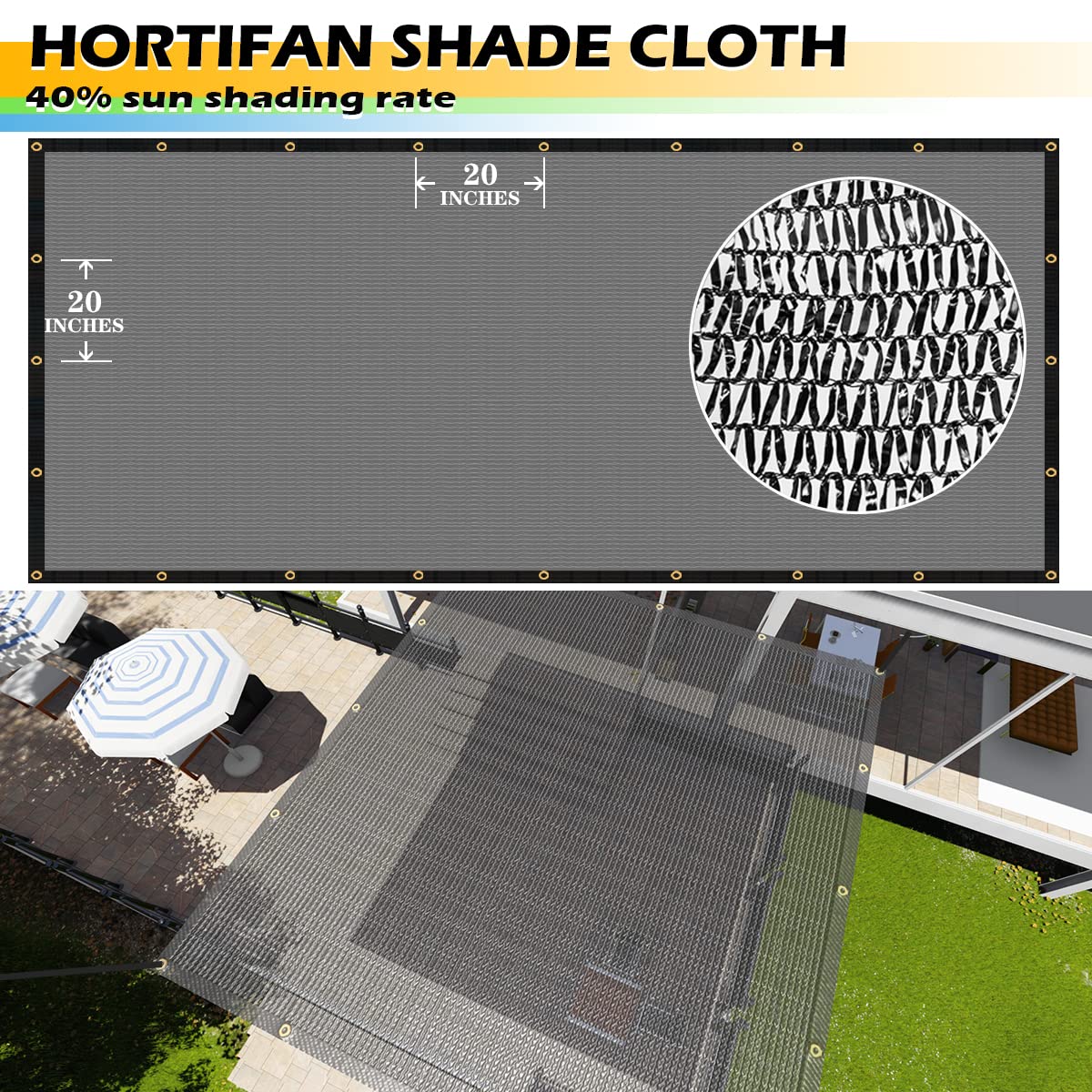 HORTIFAN greenhouse application shields seedlings with controlled shade.
