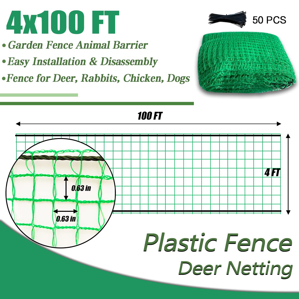 Hortifan versatile netting as a deer and wildlife barrier.