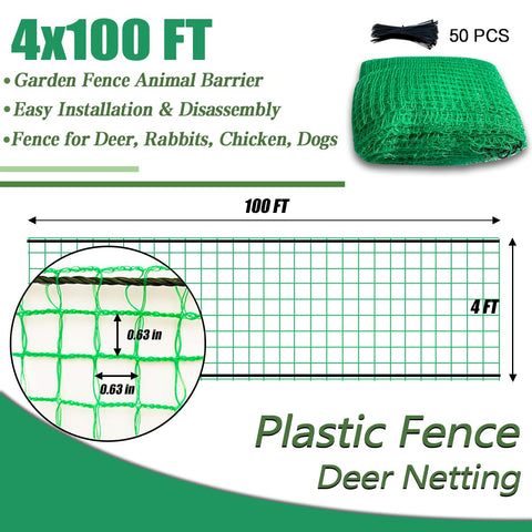 Hortifan versatile netting as a deer and wildlife barrier.