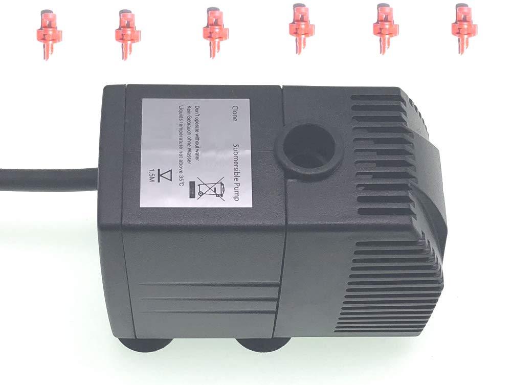 HORTIPOTS hp9-35us water pump for 24-site cloners delivers reliable circulation.