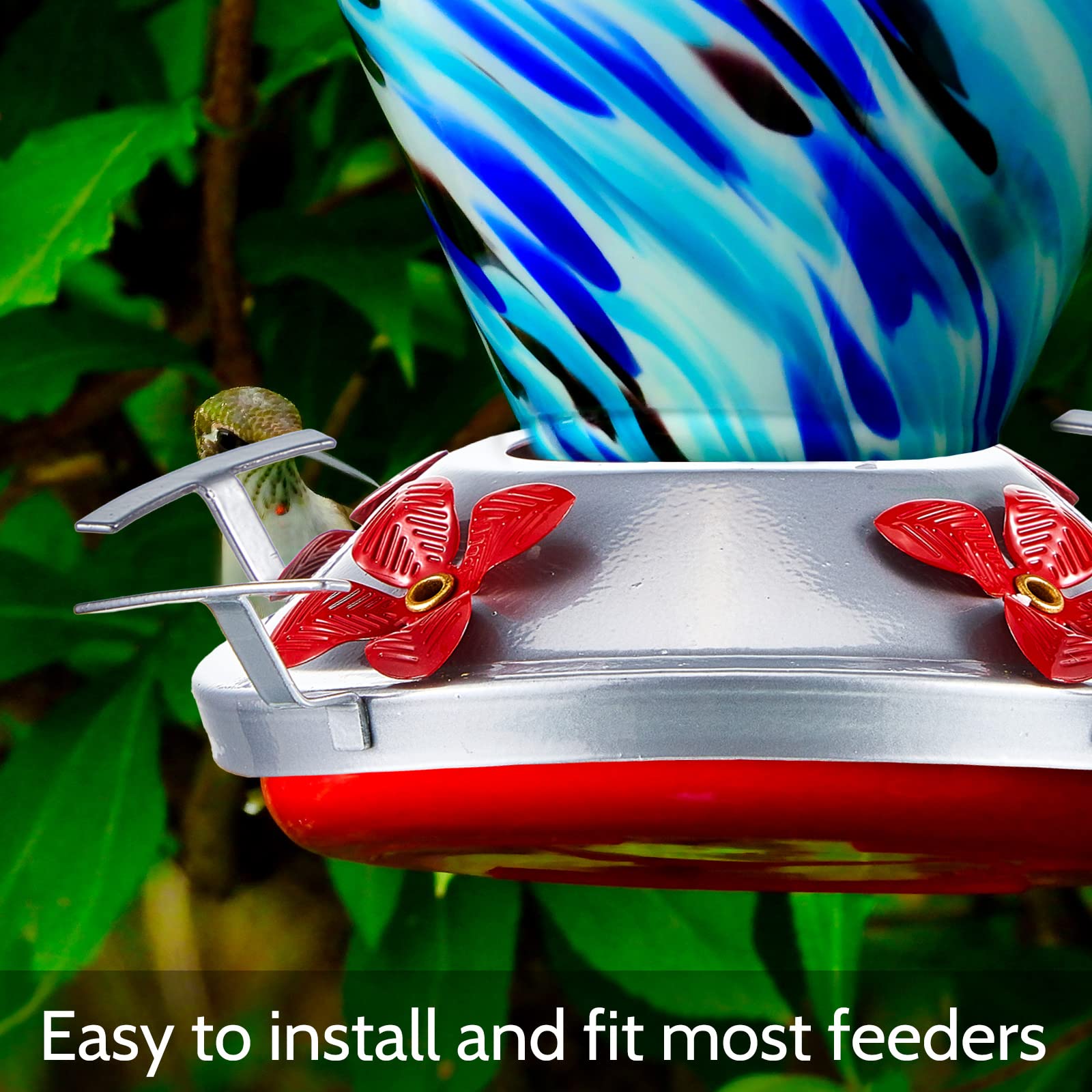 Hortsun hummingbird feeder leakproof gasket provides drip-free operation