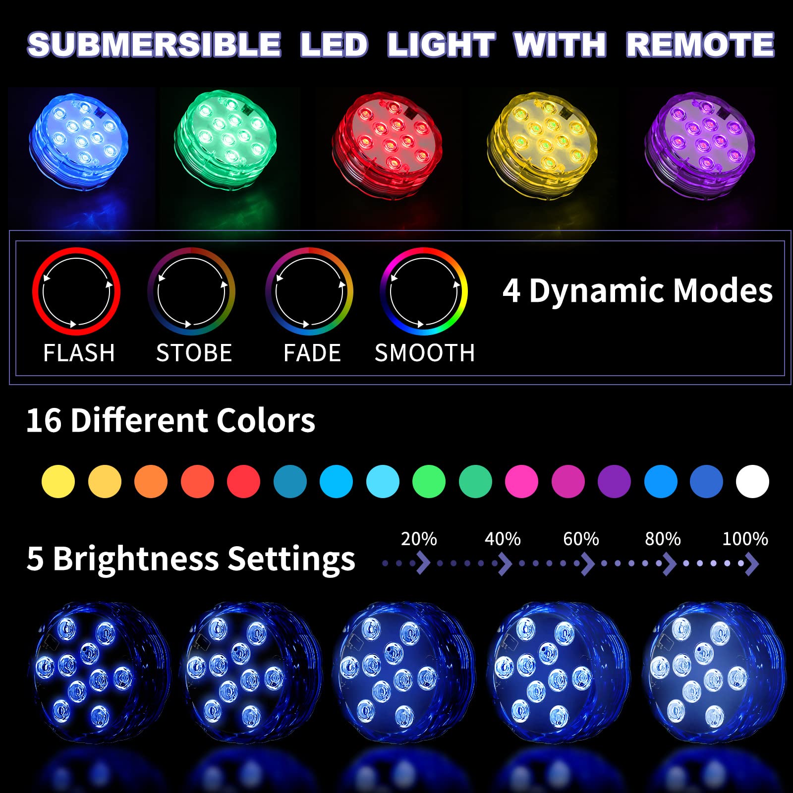 Hortsun LEDs illuminate pools with colorful ambient lighting