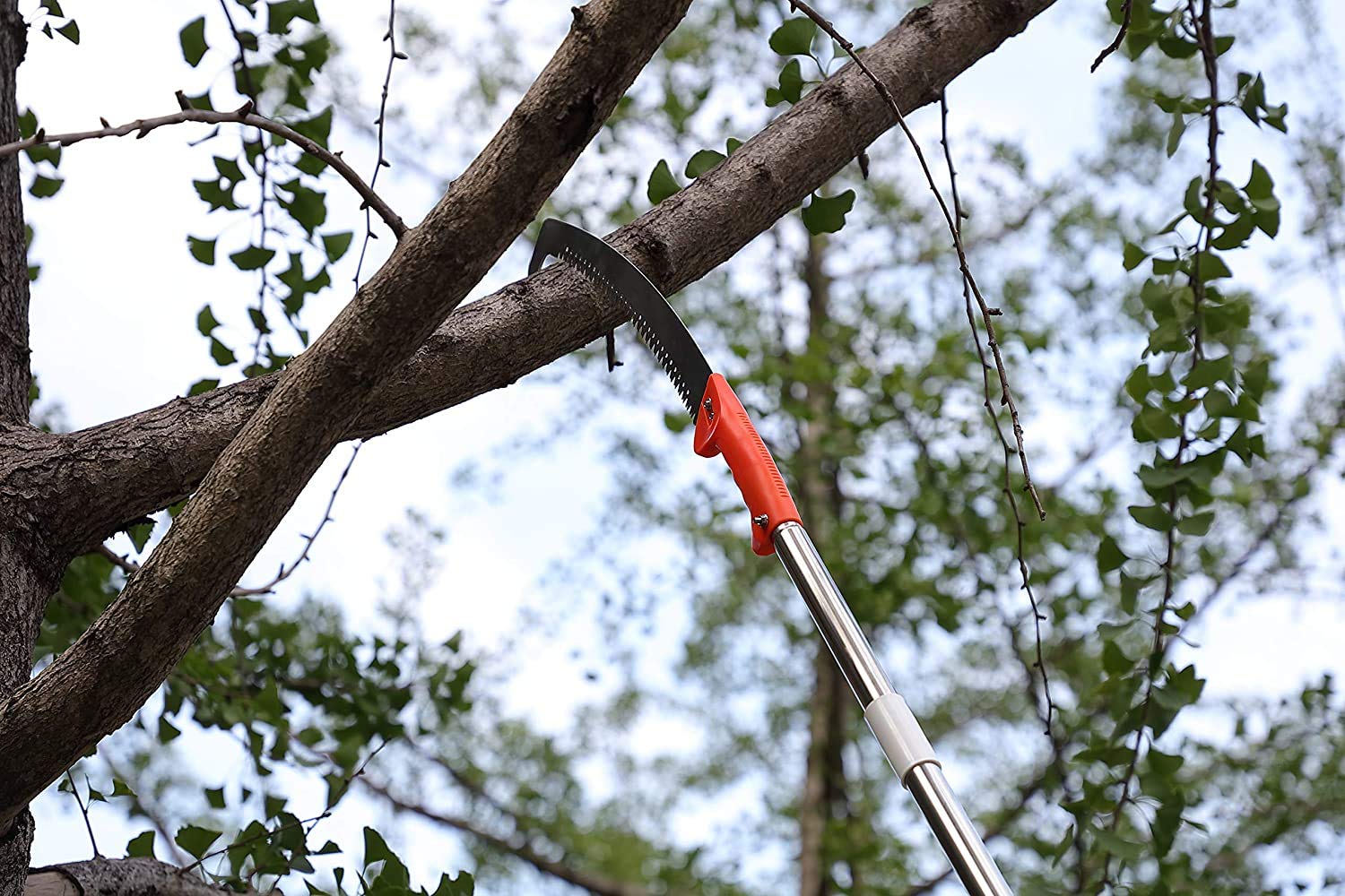 HOSKO pole saw easy assembly and compact storage after use