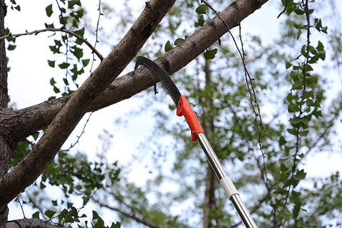 HOSKO pole saw easy assembly and compact storage after use