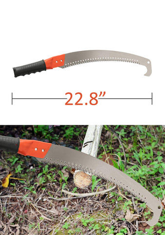 HOSKO pole saw used in garden and yard pruning scenarios