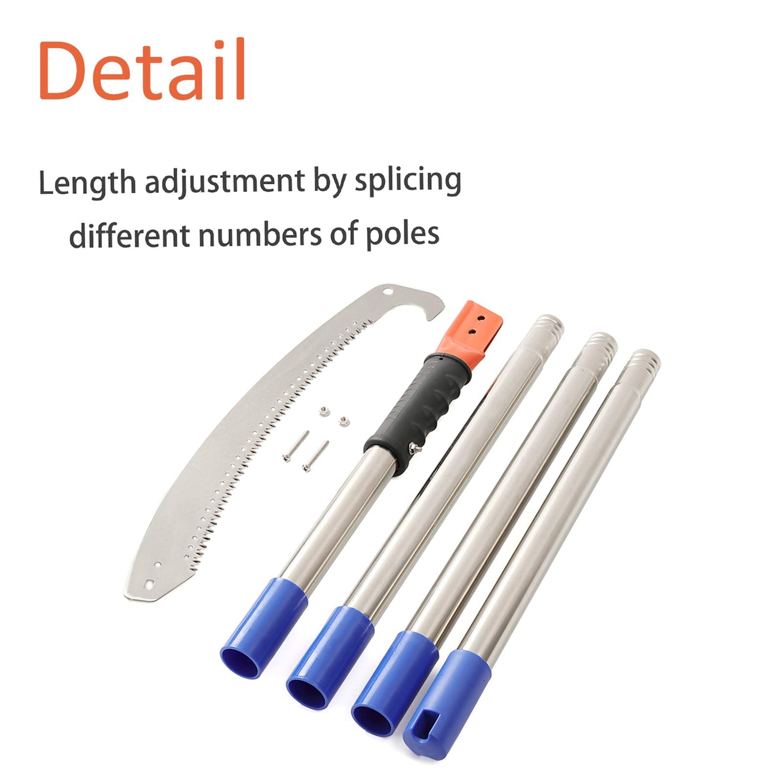 HOSKO pole saw rust resistant stainless steel poles for durability