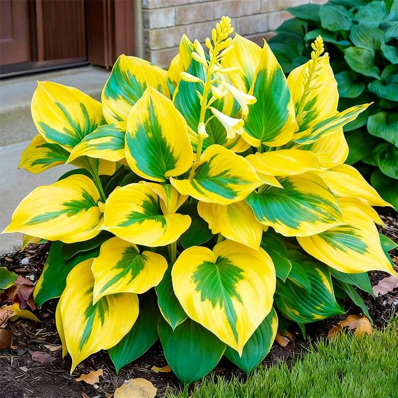 Hosta seeds in containers for porch or balcony greenery.