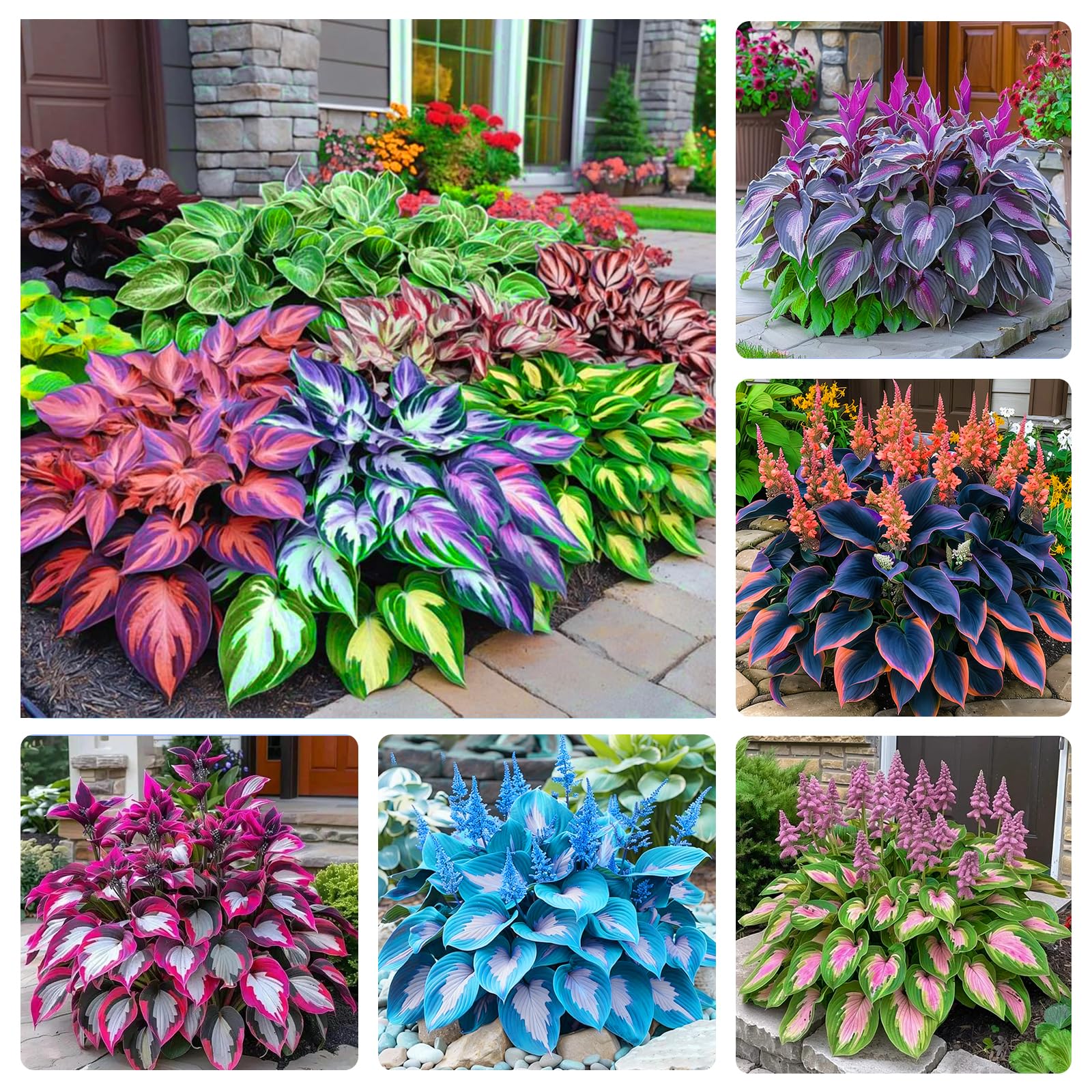 330+ Mixed Color Hosta Seeds for ground cover in shade gardens.