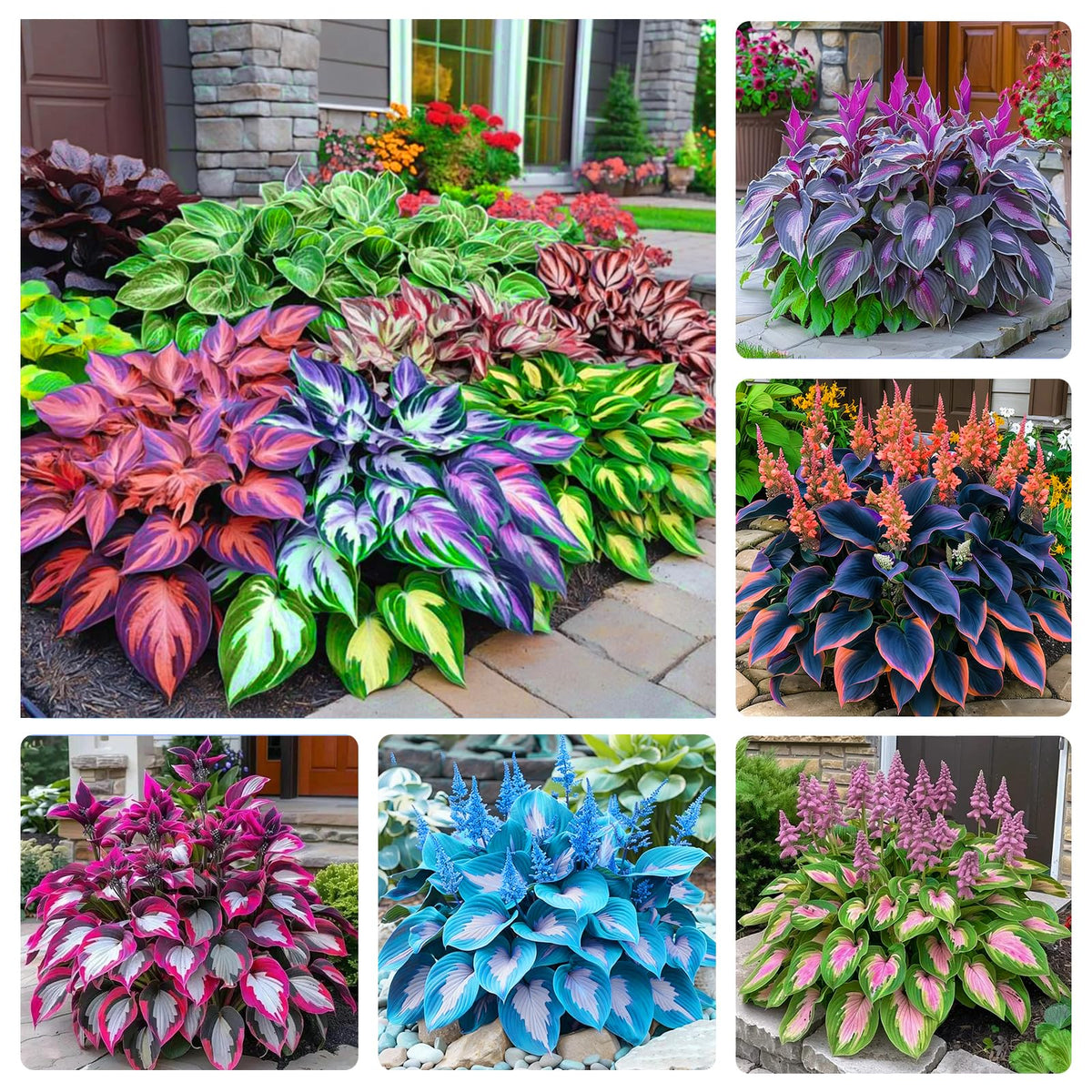 330+ Mixed Color Hosta Seeds for ground cover in shade gardens.