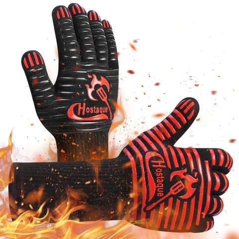 Hostaque grilling gloves demonstrate 1472f heat resistance for safe grilling and handling hot surfaces.