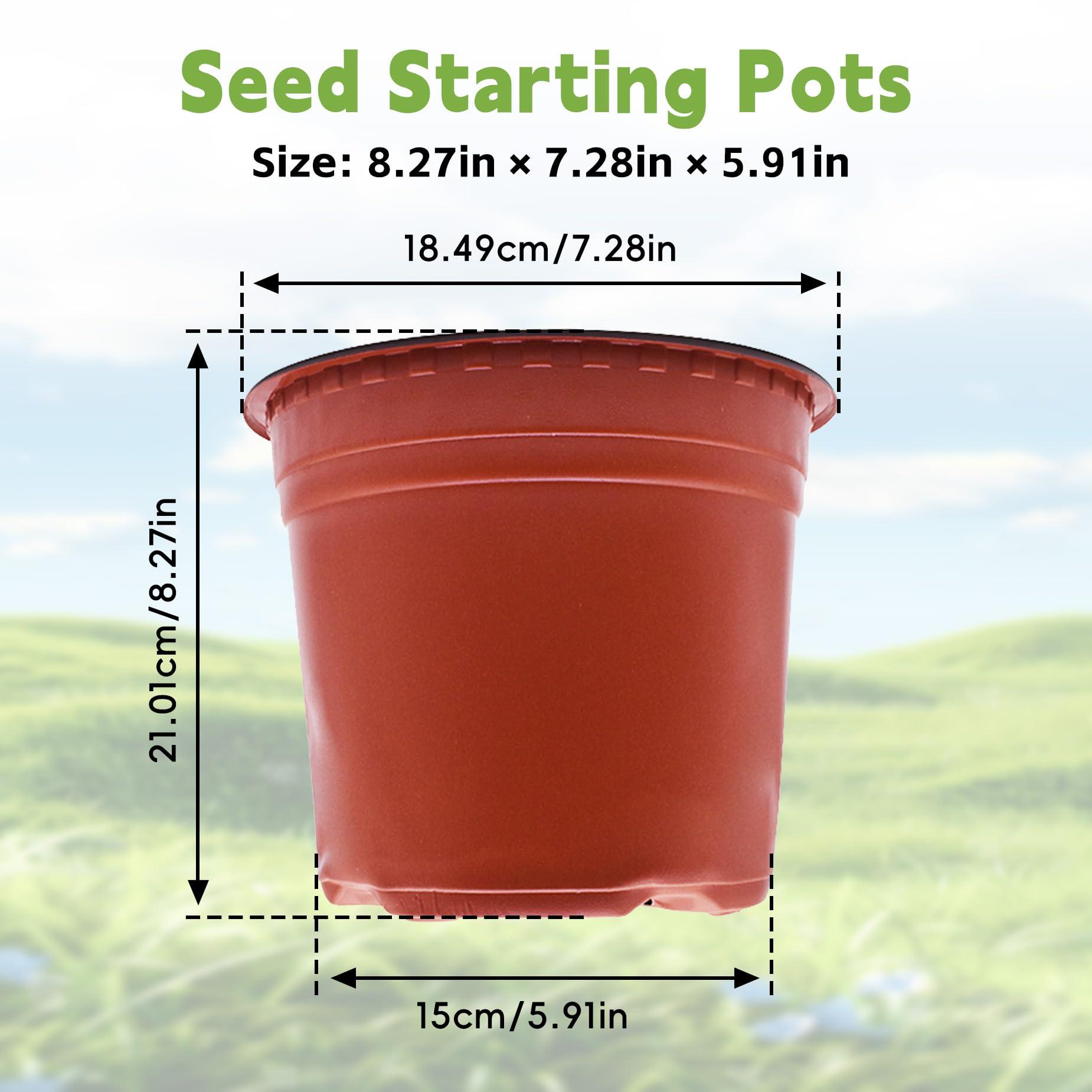 HOSTIC 100-pack multipurpose pots ready for seed starting and transplantation.