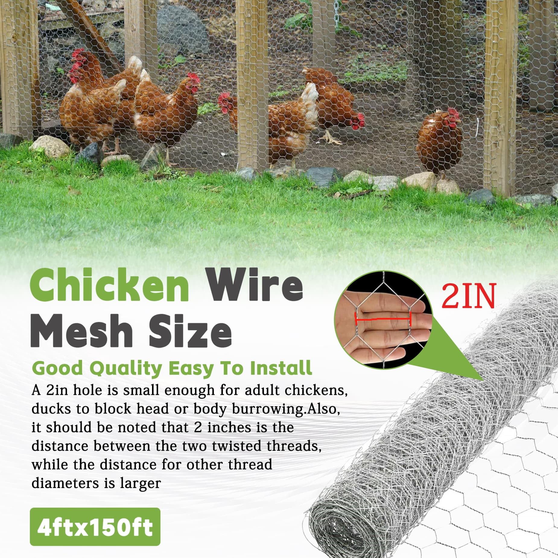 HOSTIC 2in hex mesh close-up highlights large openings for versatile fencing