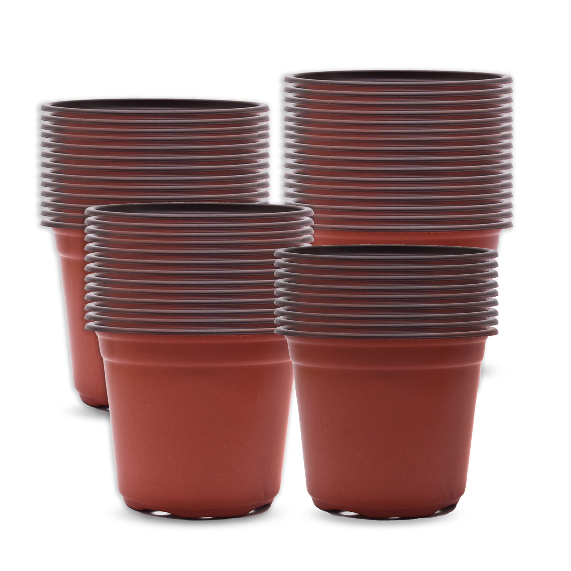 HOSTIC 8-inch nursery pot side view showing durable seedling support for easy transplanting.