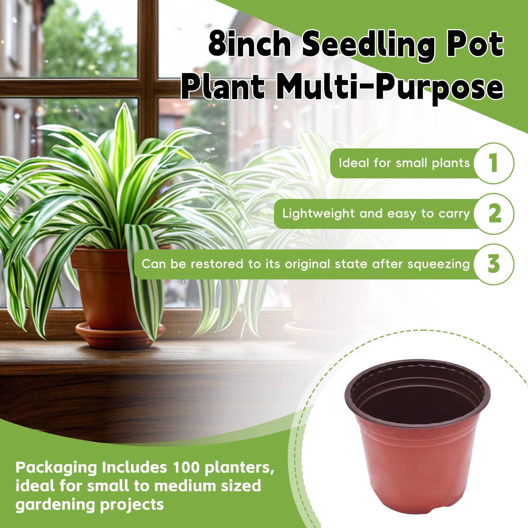 HOSTIC compact stackable seedling pots for organized projects.