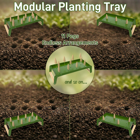 HOSUKU Seed Spacer Tool steel construction highlights durability for long gardening sessions.