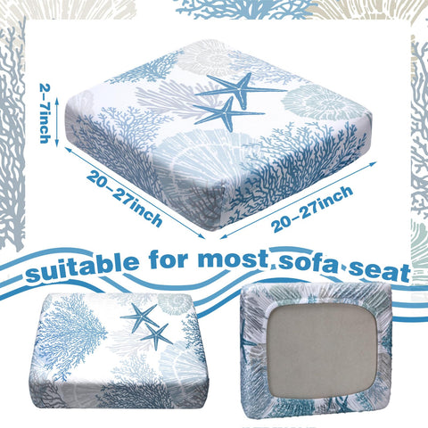 Hosuly seashell-pattern cushion cover brings ocean vibes and cushion protection.