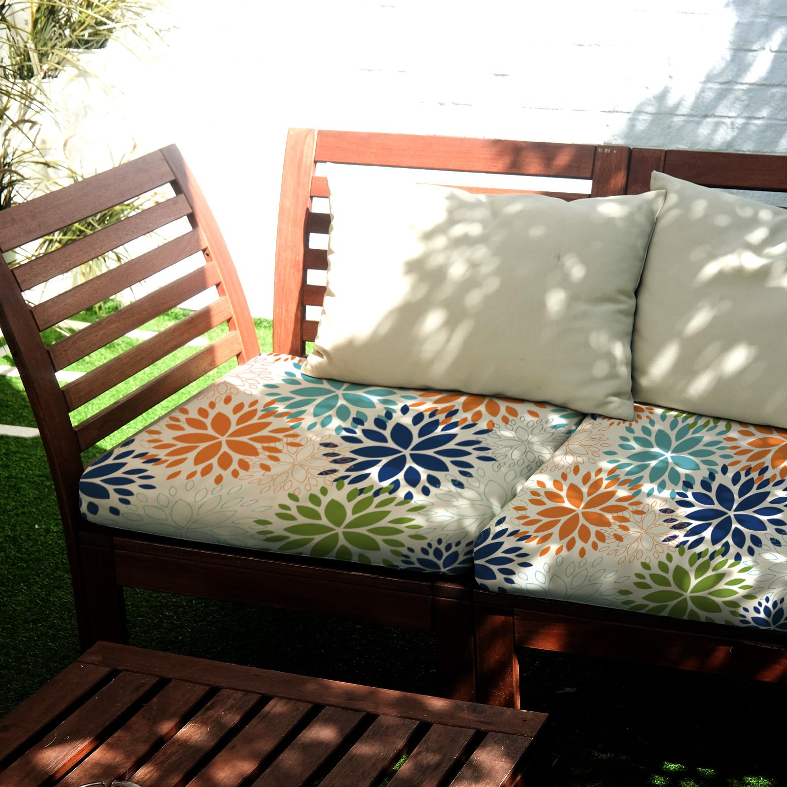 Hosuly floral dahlia slipcover for seat cushions adds tropical charm indoors or outdoors.