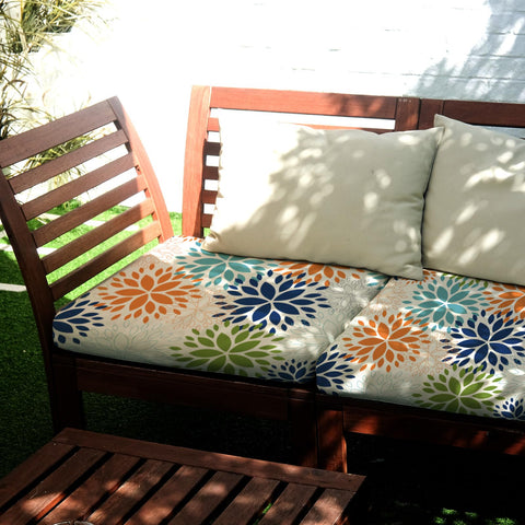 Hosuly floral dahlia slipcover for seat cushions adds tropical charm indoors or outdoors.