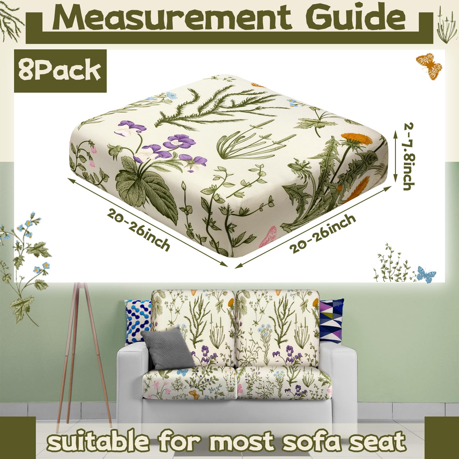 Hosuly outdoor patio stretch cushion slipcover fits outdoor seating securely