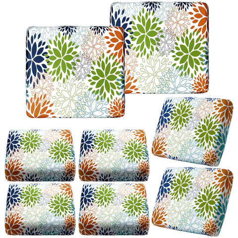 Hosuly summer dahlia cushion cover set enhances outdoor seating with vibrant color.