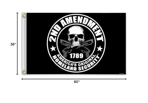 Hot Leathers America's Original Homeland Security flag suits porch or garage display.