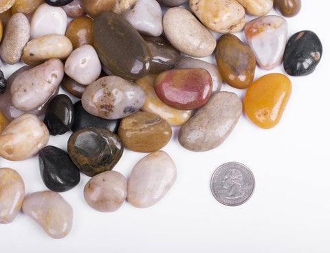 HOT SEAL polished stones for aquarium decor, safe and chemical-free