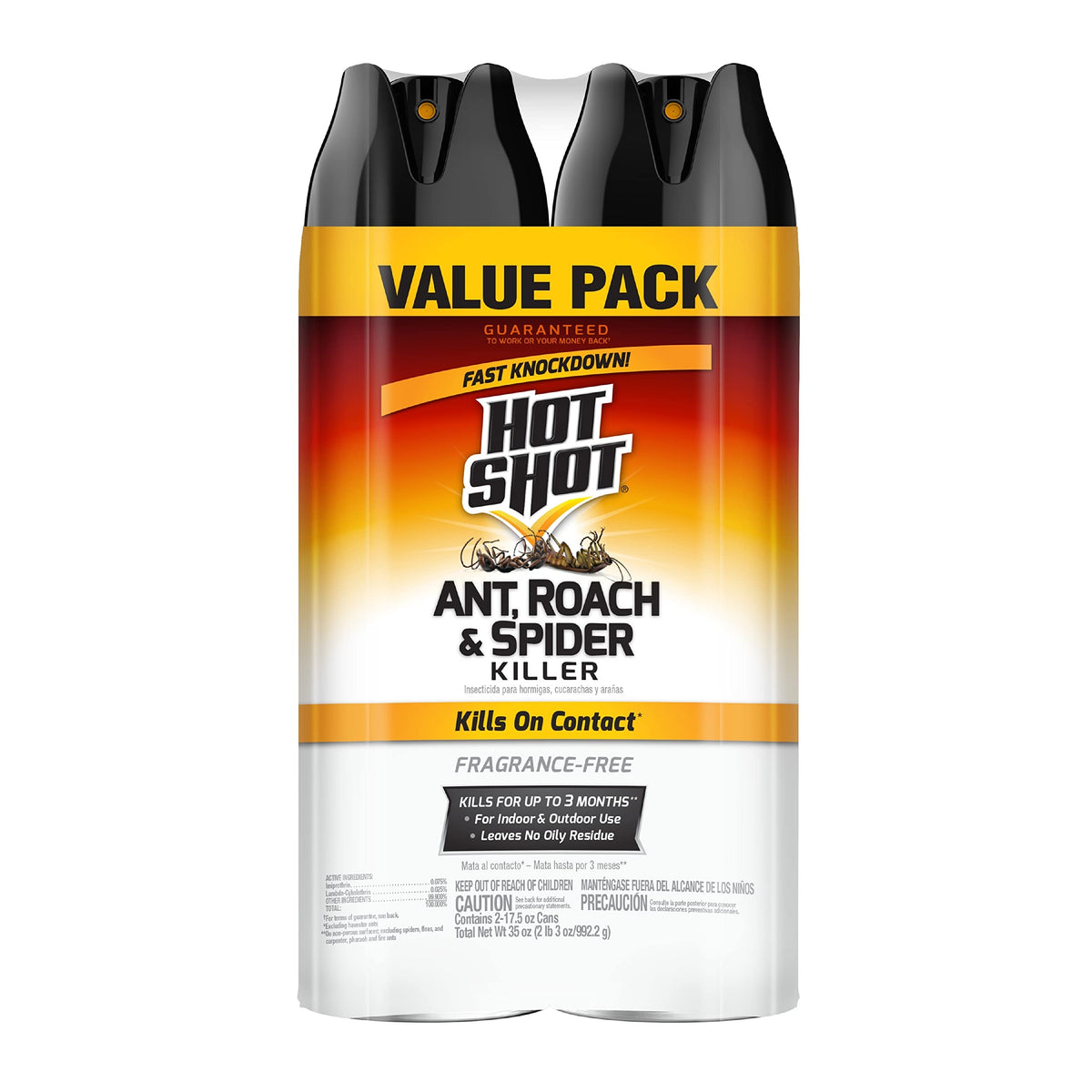 Hot Shot ant roach spider killer can for fast indoor contact kill.