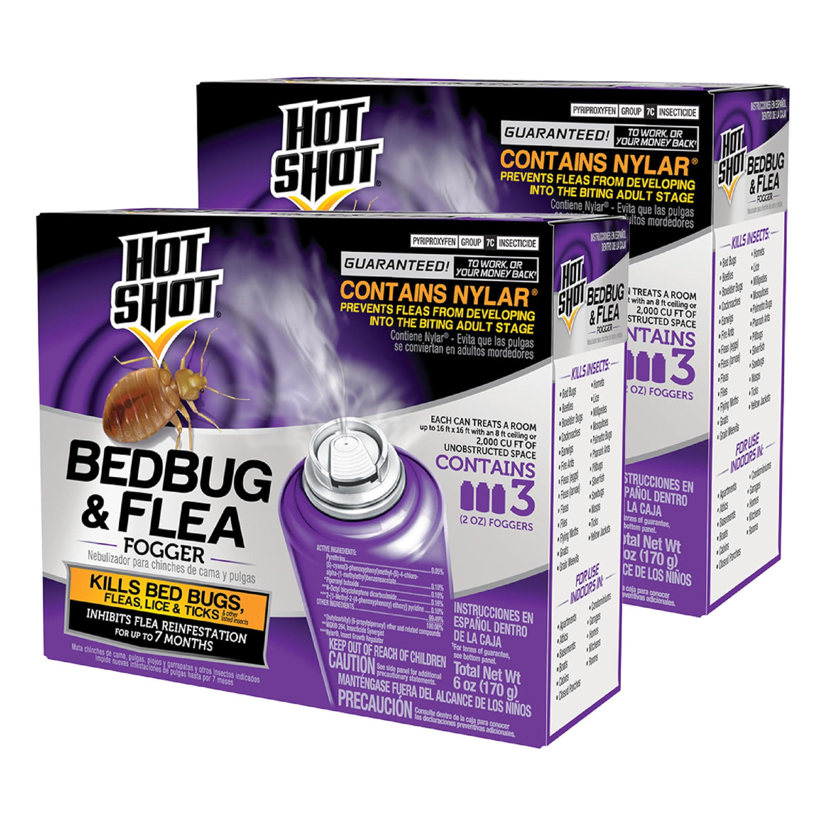 Hot Shot BedBug & Flea Fogger can ready for indoor use to tackle pests