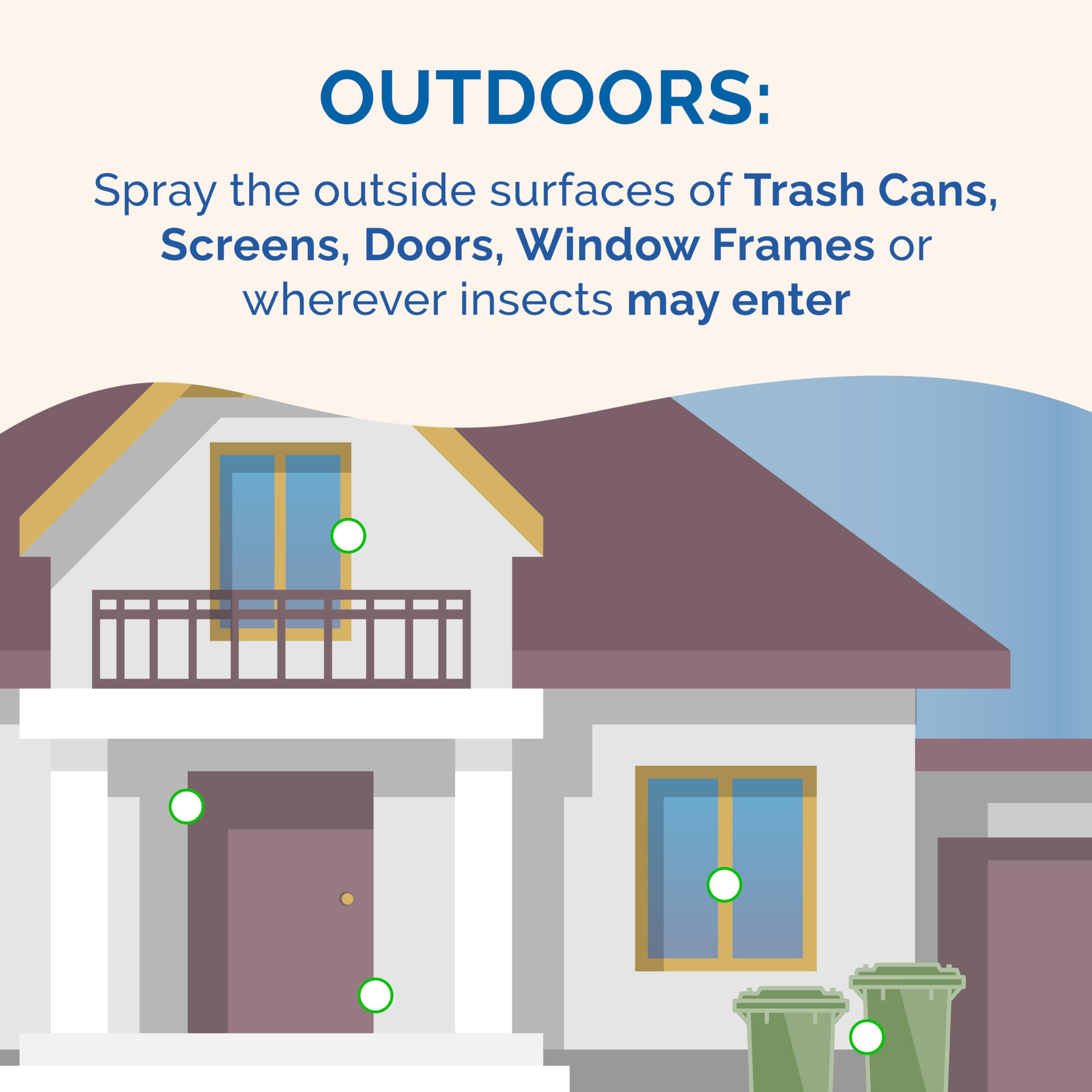 Hot Shot Flying Insect Killer leaves a clean, refreshing scent after use indoors.