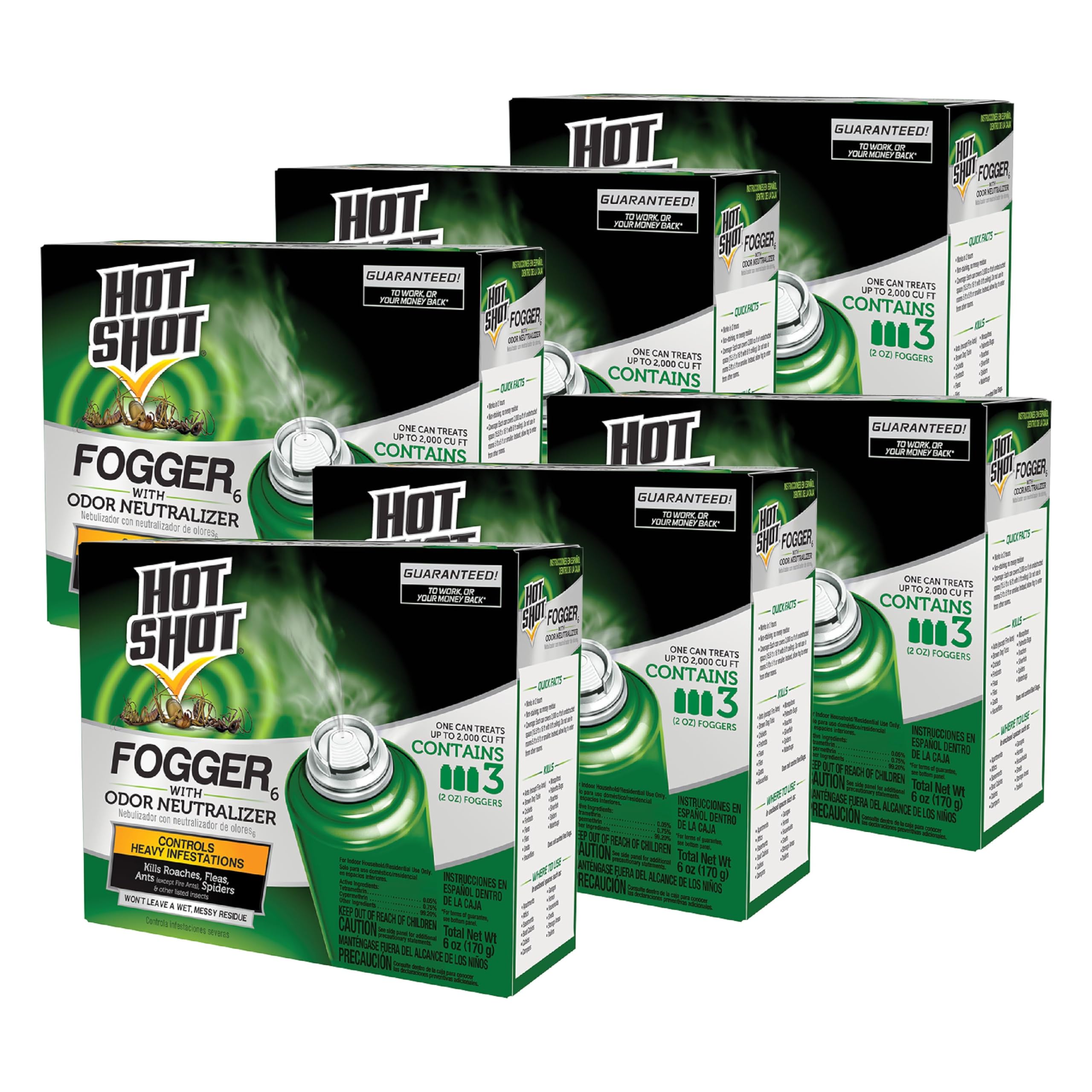 Hot Shot Fogger action showing fast on contact pest control indoors