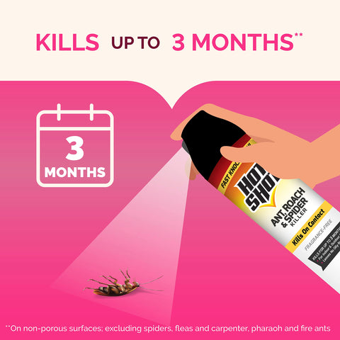 Hot Shot fragrance-free formula visible on label for sensitive spaces.