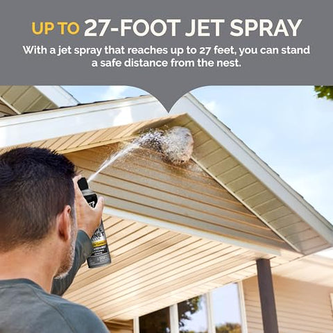 HOT SHOT spray eliminates nests on contact.