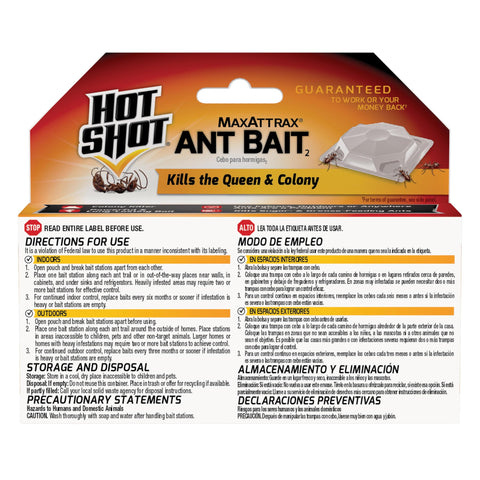 Hot Shot MaxAttrax ant bait stations ready for long-term indoor protection