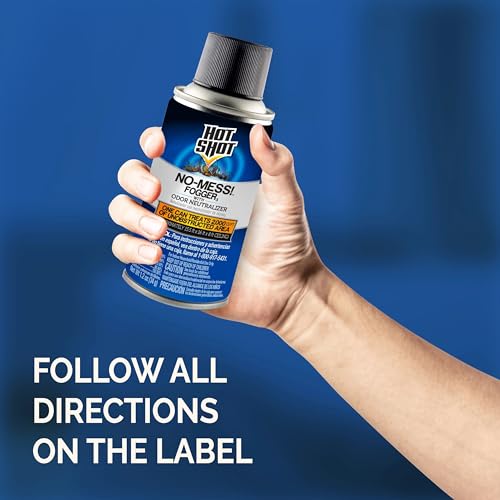 Hot Shot No-Mess Fogger non-staining formula shown in living space