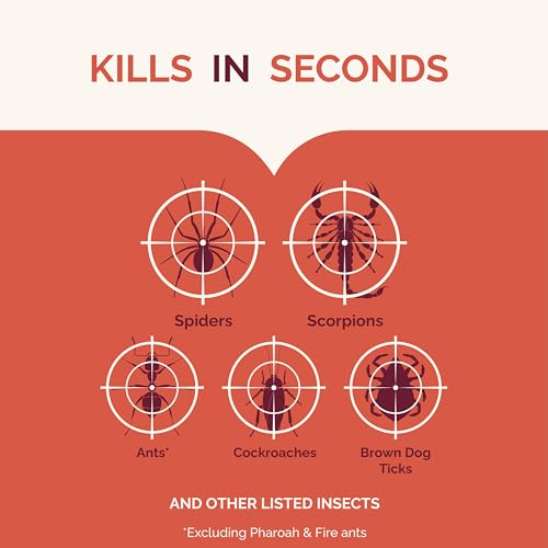 Hot Shot spider and scorpion killer targeted spray up to five feet for precise treatment.
