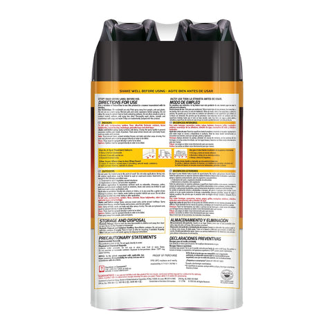 Hot Shot unscented formula label shown for fragrance-free pest control.