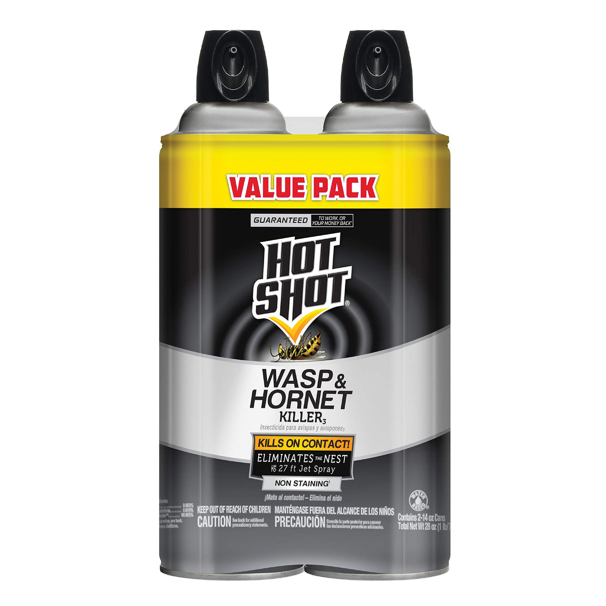 HOT SHOT Wasp & Hornet Killer aerosol can ready for quick nest control.