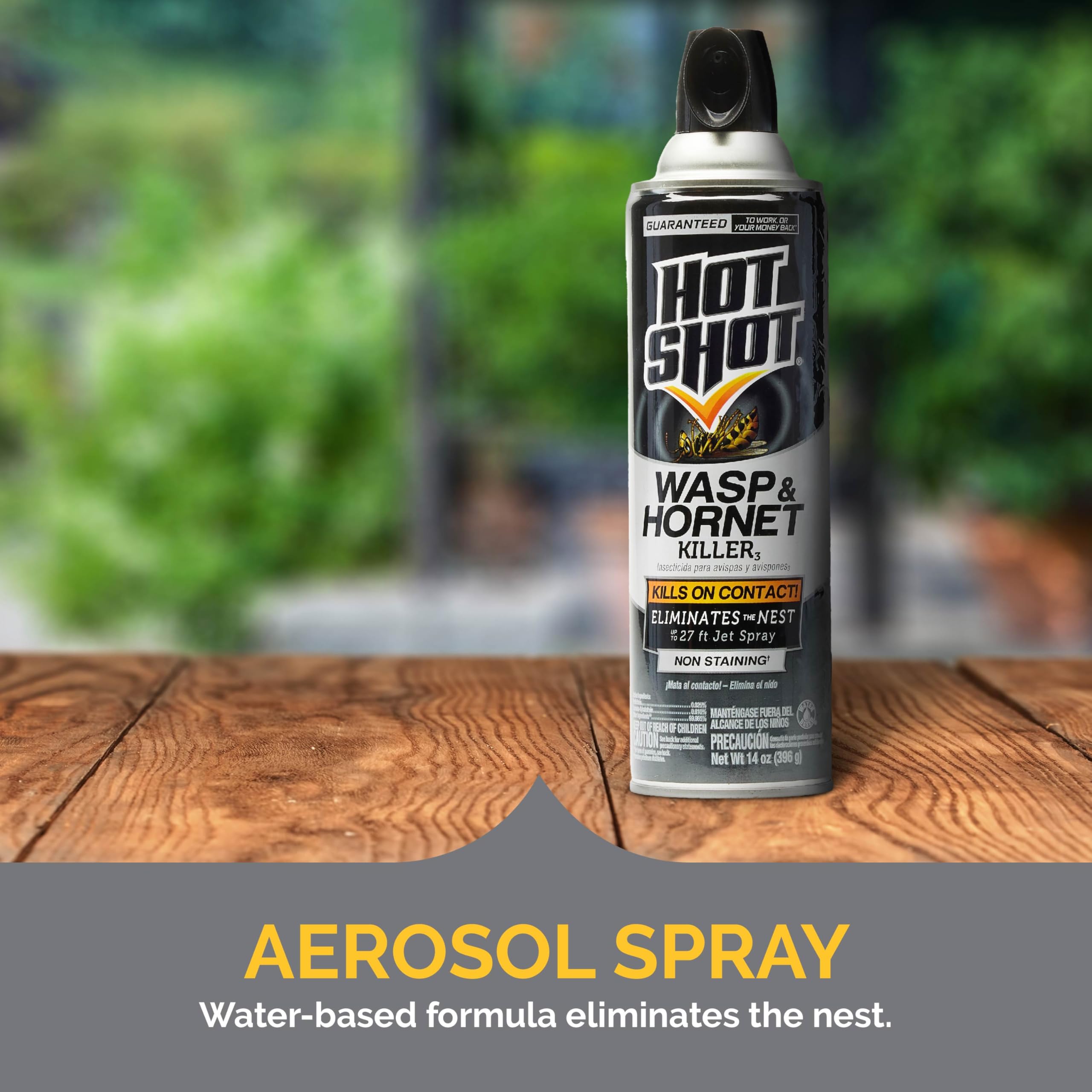Non-staining formula from Hot Shot on siding when used as directed.