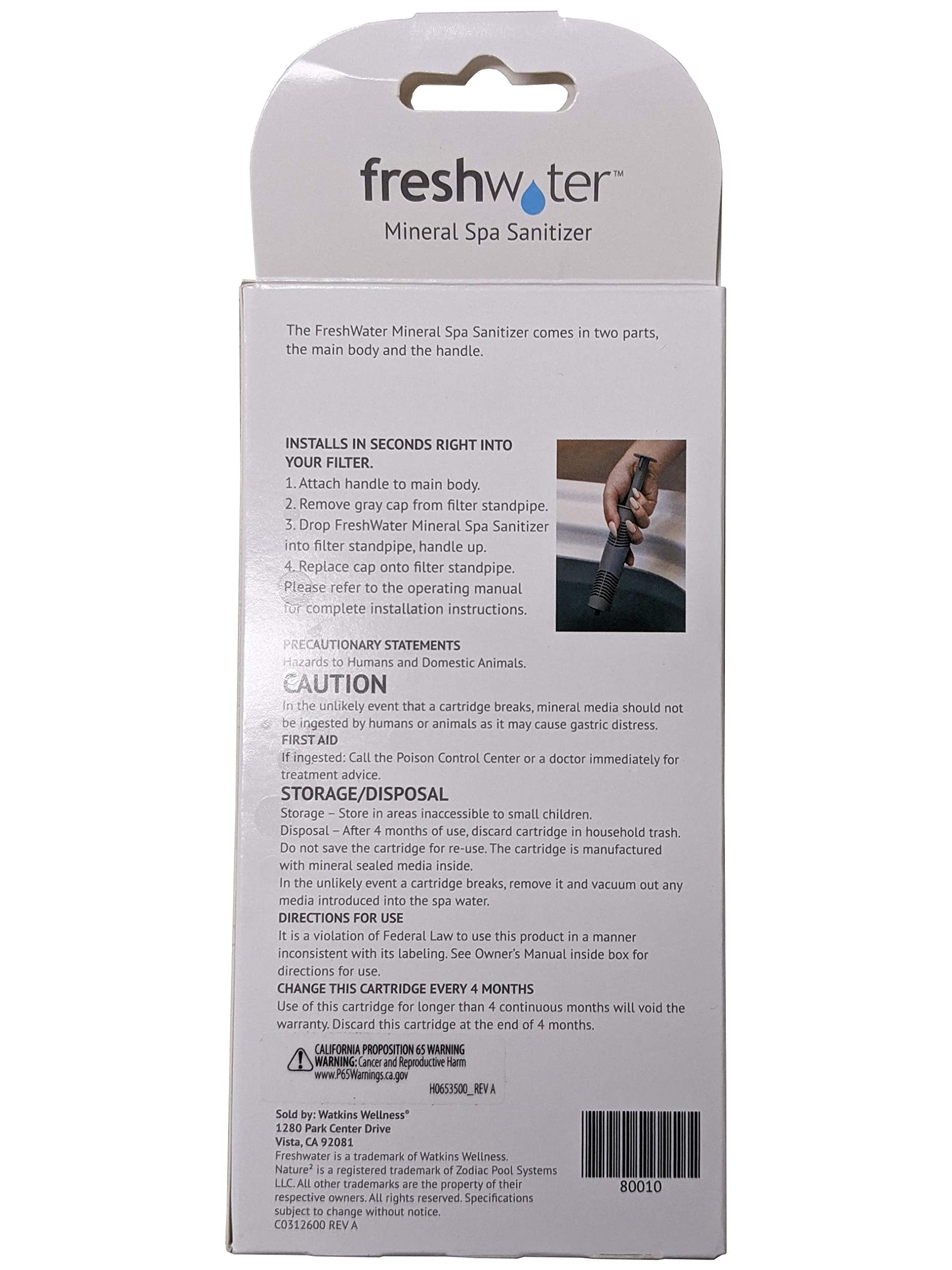 Hot Spring Mineral Spa Cleaner Silver Ionizer 80010 packaging highlights easy spa maintenance.