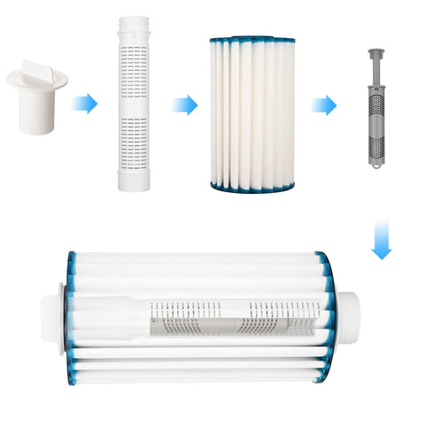 HOT SPRING SPAS silver-ion cartridge sticks installed in hot tub filtration