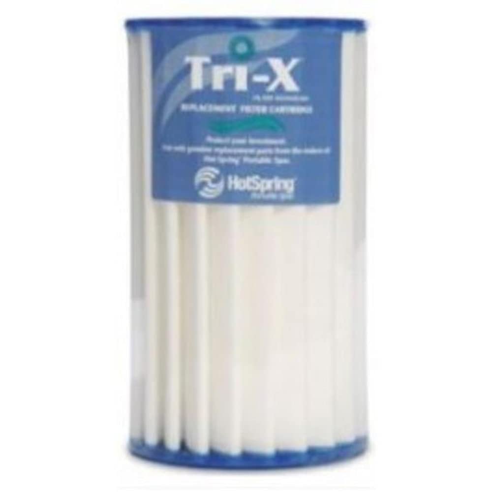 Hot Spring Tri-X ceramic cartridge filter 73250 in white improves filtration efficiency.