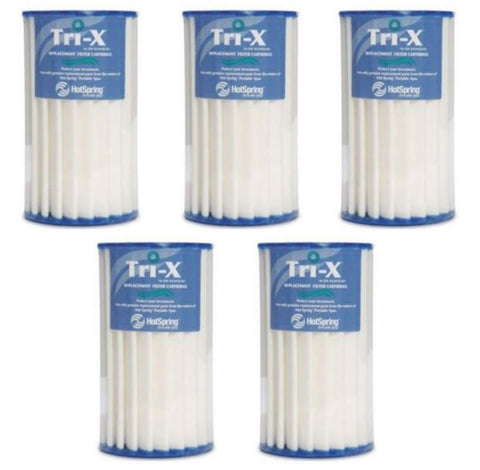 Hot Spring Watkins Grandee Tri-X replacement filter set for spa cleanliness and pump protection.
