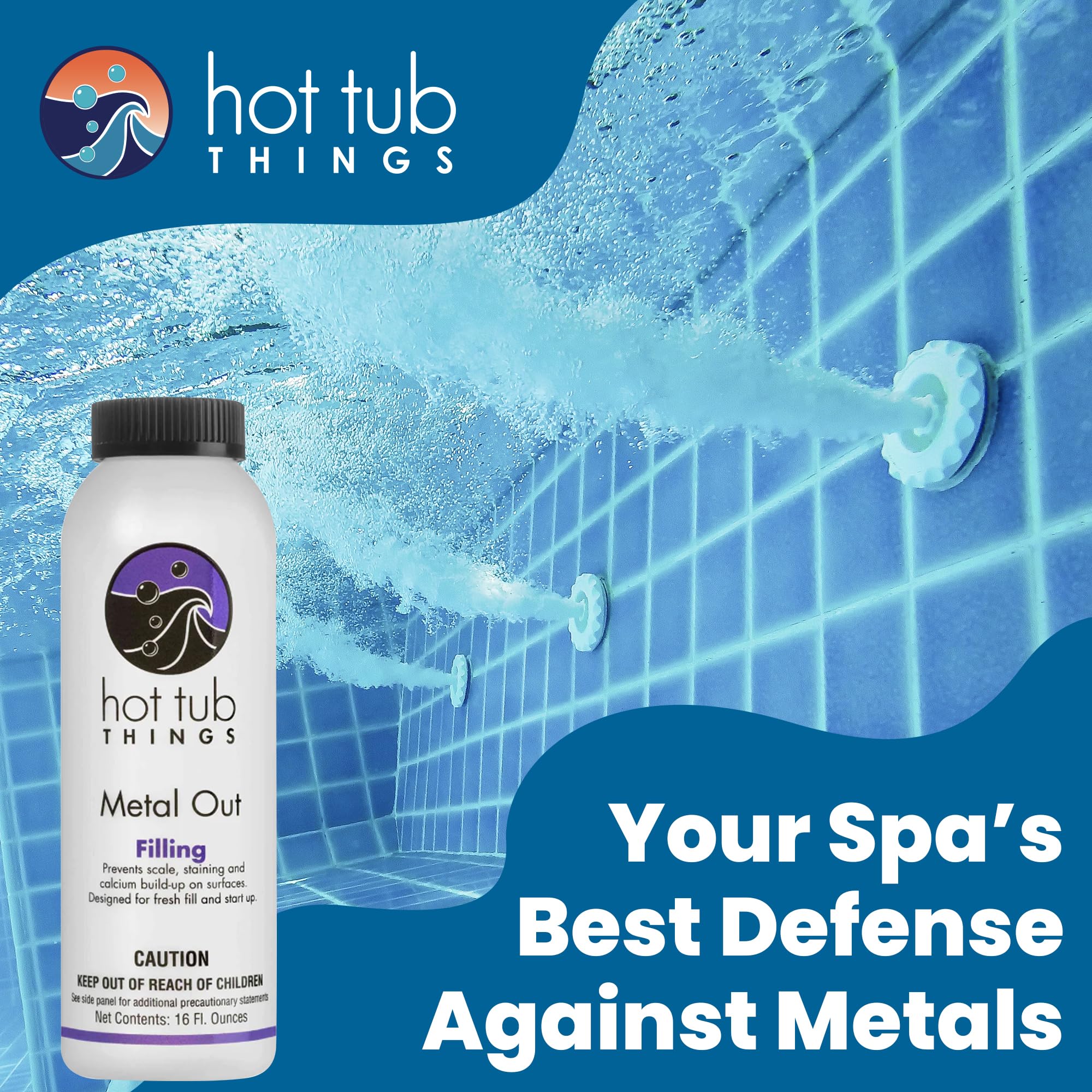 Hot Tub Things Metal Out heater protection preserving heater from scale.
